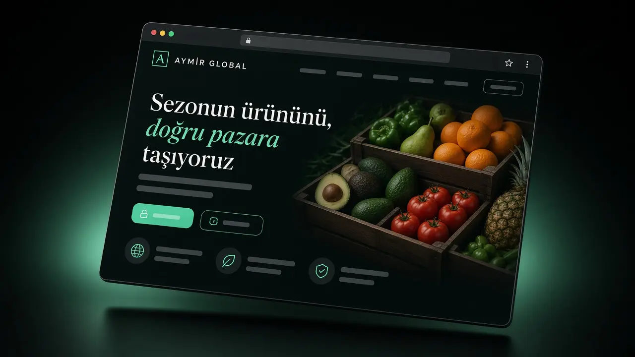 Aymir Global web sitesi tasarımı