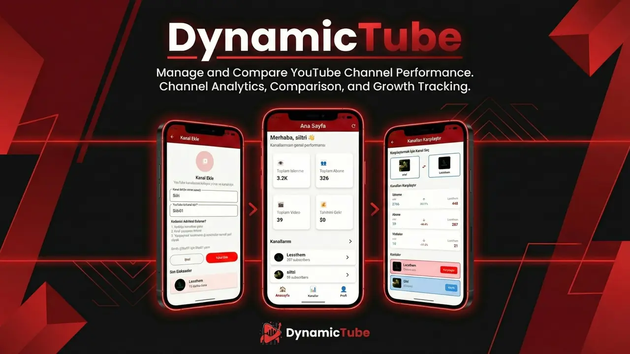 DynamicTube mobil uygulaması